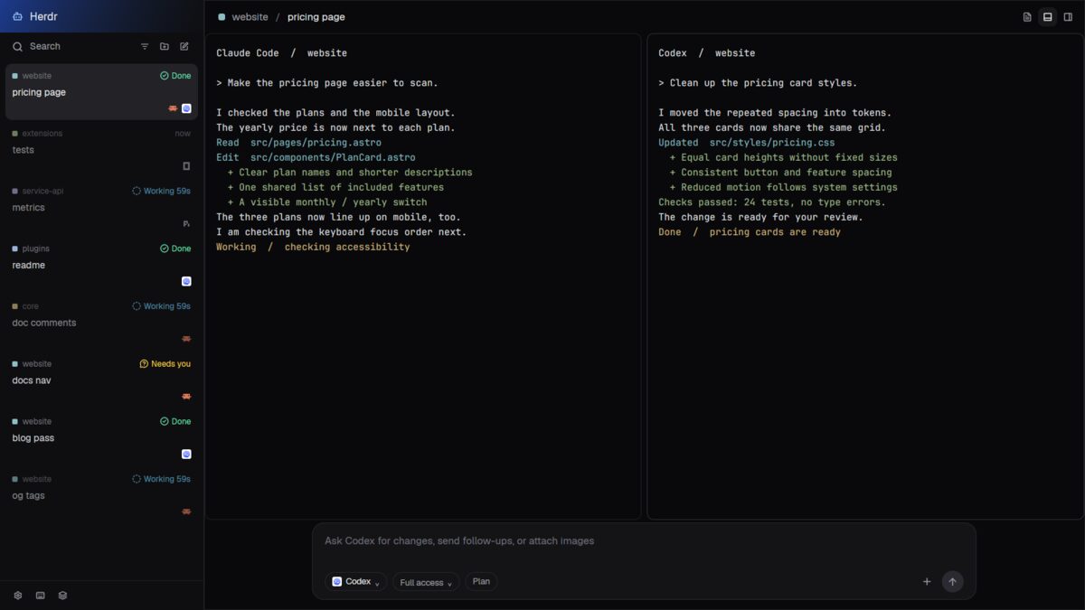 Threads layout